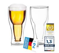 Botella de cerveza de doble pared Inside Out Upside Down en vaso (2 vasos)