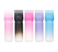 Botella de champú aplicador de reutilizable de 6 onzas, cepillo aplicador de raíz, cepillo aplicador de tinte para el cabello, peine de raíz con graduación