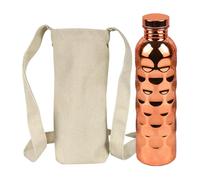 Botella de cobre | Vaso a prueba de fugas con tapa | Botella de agua de metal de 950 ml | Frente, Mujeres, Hombres, Interior, Gimnasio, Oficina, Viajes, Camping, Picnic, Fitness, Yoga