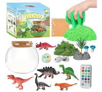 Botella de con juguetes en el interior, contenedor ecosistema con luz nocturna y paisaje, decoración educativa para niños, ideal para el Día de Acción de Gracias y el Día de los