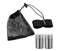 Botella de condimento para camping, contenedor compacto para camping, pequeño pimentero con tapa, juego de botellas de condimento de camping a prueba de fugas, contenedor de sal de viaje inoxidable