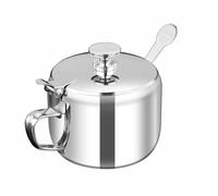 Botella de condimentos: tarro de condimentos de acero inoxidable de 8,5 cm, recipiente de almacenamiento con tapa hermética, coctelera con mango antideslizante, recipiente para especias de ancha