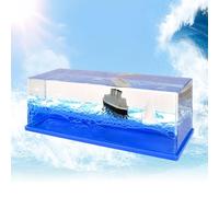 Botella de Deriva Líquida para Cruceros, Acrílica Titanic Cruise Ship Fluid Drift Bottle, Unhunkable Titanic Crucero de Una Sola Pieza, Alivio del Estrés, para Home Decoración de mesa Regalo (B)