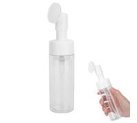Botella De Espuma De Mousse, 200ML Transparente con Cepillo De Silicona Botellas De Bomba Recargables Botella Espumadora Dispensador Jabon Espuma para Champú De Espuma De Jabón De Manos Viajes Baño