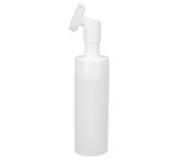 Botella de espuma limpiadora facial con cepillo de silicona suave, recipiente vacío recargable de 150 ml para mousse facial, ideal para limpieza profunda y exfoliación suave, color