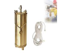 Botella de extracción de muestras de aceite, cubeta colectora de muestras de aceite con fondo de cobre y acero inoxidable con cuerda, herramienta portátil para extraer(Brass,300ml)