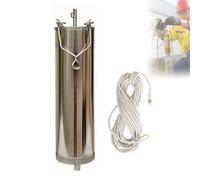 Botella de extracción de muestras de aceite, cubeta colectora de muestras de aceite con fondo de cobre y acero inoxidable con cuerda, herramienta portátil para extraer(Silver,300ml)