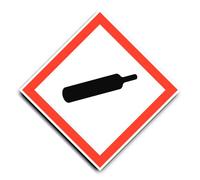 Botella de gas, símbolo de peligro: pictograma de peligro UN/GHS, pegatina: 25 cm, 1 unidad