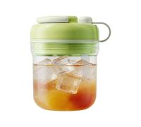 Botella de hielo de 380 ml, botella de agua 2 en 1 a prueba de fugas con molde de hielo de liberación rápida y pajita incorporada para una fácil hidratación, diseño duradero y portátil para almacenar