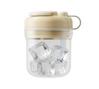 Botella de hielo de 380 ml, botella de agua 2 en 1 a prueba de fugas con molde de hielo de liberación rápida y pajita incorporada para una fácil hidratación, diseño duradero y portátil para almacenar