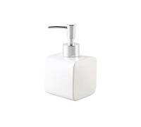 Botella de jabón Dispensador de champú y Gel Ducha Mate con Botella cerámica for desinfectante Manos Decoración de Cocina(Blanco)