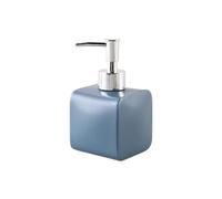 Botella de jabón Dispensador de champú y Gel Ducha Mate con Botella cerámica for desinfectante Manos Decoración de Cocina(Blue)