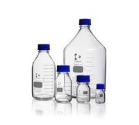 Botella de laboratorio graduada transparente con rosca DIN 168-1, tapón de rosca y anillo de vertido, for experimentos científicos y uso en laboratorio(2000mL-218016357)