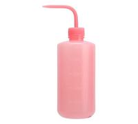 Botella de Lavado de Tatuaje con Boquilla Curva, Juego de 4 Piezas de 500 Ml, Línea de Escala, Prevención de la Contaminación, Material Plástico, para Diluir la Solución de (Rosa)