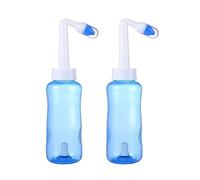 Botella de Lavado Nasal (300ml), 2 Piezas limpiador de nariz para adultos y niños, Sinus Botella de enjuague sin BPA, Nariz Limpiador Botella para rinçage nasal, rinçage des sinus, rinçage du nez