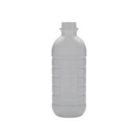Botella de leche de 1.000 ml, rectangular, plástico HDPE, blanca, boca: PEHD40