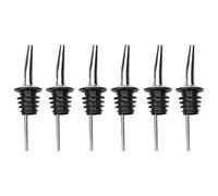 Botella de licor de boquilla cónica de acero inoxidable con tapa de goma