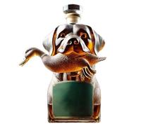 Botella de licor de vidrio | Botella de whisky resistente al desgaste | Decantador de vidrio decorativo para brandy bourbon, vodka, hombres, tequila, decoraciones de fiesta
