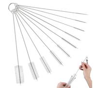 Botella de Limpieza Cepillos, 10 Piezas Cepillos de Botella, Botella de Limpieza Cepillos, para Pajita, Botella, Tetera, Copa(Varios tamaños)