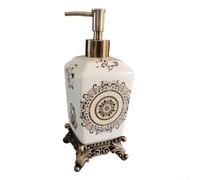 Botella de loción de manos vintage elegante dispensador de bomba recargable para lociones y geles de ducha, diseño ligero y portátil para el hogar o viajes (A - 340 ml)