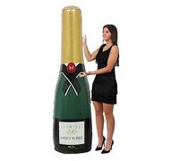 BOTELLA DE LUJO GIGANTE DE 6FT/180CM. UNA BOTELLA INFLABLE CON UN DISEÑO DE ETIQUETA. APTO PARA DECORACIONES DE FIESTAS, BODAS Y CUMPLEAÑOS & ACCESORIO DE PISCINA. PAQUETE DE 1