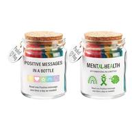 Botella de Mensaje, para Guardar Cartas, Mensajes inspiradores, Palabras alentadoras para Amigos, Hermanas, Novias, Hijas, Mini Botellas de con tapón vacío Hechizo Ja