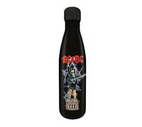 Botella de metal AC/DC (en caja) - Botella oficial de acero inoxidable AC/DC, aislamiento de doble pared para control de temperatura, diseño icónico de banda, caja de regalo, ideal para aficionados