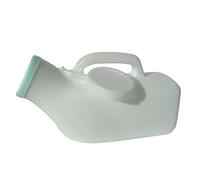 Botella de orina para ancianos a prueba de fugas con cubierta para pacientes postrados en cama PIS Bedpan blanco, 1200 ml