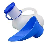 Botella de orina para hombres y mujeres, 1000 ml, inodoro portátil de emergencia con asa de transporte para viajes, camping, al aire libre, coche, viajes, inodoro móvil para hombres, mujeres y niños