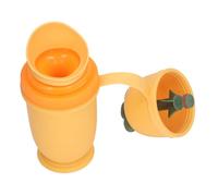 Botella de orina para niños, taza de orina de viaje, entrenamiento de inodoro de gran diámetro, portátil para niños y niños para coche (amarillo)