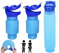 Botella de Orina Portatil, 2 Piezas Orinario de Emergencia, Orinal Retráctil para Hombres Mujers Niños, Urinario Inodoro Botella de Orina para Camping, Coche, Viaje, Urinario de Reutilizable, 750 ML