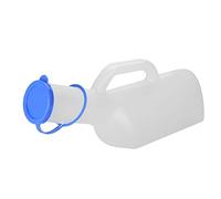 Botella de orina portátil de 1000 ml Olla de cámara de ABS transparente con tapa, colector de orina de inodoro móvil para niños y adultos Conductores de autobuses de larga distancia