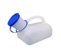 Botella de orinal macho con tapa segura, báscula de medición de fácil agarre, inodoro portátil con tapa y embudo de accesorios, a prueba de derrames para coche, viajes, ancianos