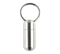 Botella de pastillas de acero inoxidable adecuada para viajes y actividades al aire libre, diseño pequeño e impermeable con capacidad para 1 pastillas, caja de medicamentos para crisis al aire libre