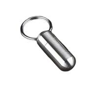 Botella de pastillas de acero inoxidable Adecuado para viajes y actividades aire libre Diseño pequeño e impermeable Tiene capacidad para 1 pastilla Caja de medicamentos para crisis aire libre