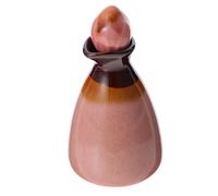 Botella de Perfume de Cerámica 80ml, Estilo Retro para Aromaterapia | Acabado Craquelado Elegante, Diseño Portátil y Resistente a Fugas, Adecuado para Mesa o Tocador