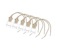 Botella de Perfume de Cristal Vacía para Colgar Coche 5 Uds | 8 Ml, Madera y Vidrio, Colgante para Coche y Oficina, Incluye 5 Colgantes
