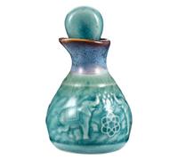 Botella de Perfume Decorativa de Cerámica Tapón, Boca Ancha | Aceites Aromáticos y Fragancias, Almacenamiento sin Derrames, Uso en Tocador y Escritorio