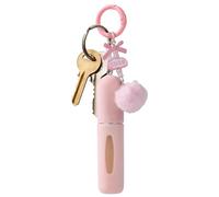 Botella de perfume recargable, PP de 5 ml, portátil, atomizador de perfume, mini botella de spray con llavero de felpa para viajes, escuela, citas, trabajo, negocios, uso al aire libre, regalo de