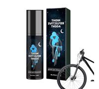 Botella de pintura en aerosol - 100 ml de brillo, acabado brillante, capa reflectante | Pintura de uso nocturno de larga duración, spray de superficie múltiple para ropa de tela Patineras Bicicletas d