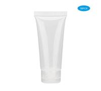 Botella de Plástico de Presión Portátil para champú y Loción, Tubo Viaje 20 Ml, Recipiente Vacío Reciclable Transparente para Gel Ducha y Artículos Tocador