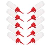 Botella de Plástico Ldpe de 50ml con Punta de Aguja Roja | Aplicador de Precisión, Tapa de Cierre Seguro, Uso en Taller y Retoques, Incluye Puntas Adicionales