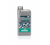 Botella de plástico para aceite de horquilla Motorex Racing 4W 1 L
