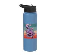 Botella de pociones de amor corazones hojas líquido púrpura Stainless Steel Insulated Water Bottle
