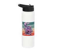 Botella de pociones de amor corazones hojas líquido púrpura Stainless Steel Insulated Water Bottle