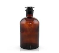 Botella de reactivo de vidrio de laboratorio, botella de reactivo de boca estrecha de 60ml-1000ml, botella de reactivo marrón de boca pequeña(500ml)