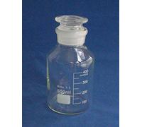 Botella de reactivo graduado de vidrio de borosilicato, con boca ancha de vidrio esmerilado, capacidad de 60ml a 5000ml, 1 ud.(500ml)