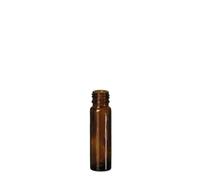 Botella de roll-on de 10 ml, vidrio, marrón, boca: cierre de rosca