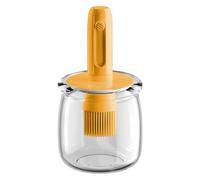 Botella De Salsa Y Aceite Con Cepillo - Cepillo De Botella De Aceite De Vidri0 2 En 1 | Dispensador De Aceite Con Pincel De Silicona | Contenedor Retráctil Aceite De Cocina Con Cepillo | Accesorios de