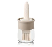 Botella de salsa y aceite con pincel de silicona para cocinar en la cocina de barbacoa - 6.8 oz (200 ml)
